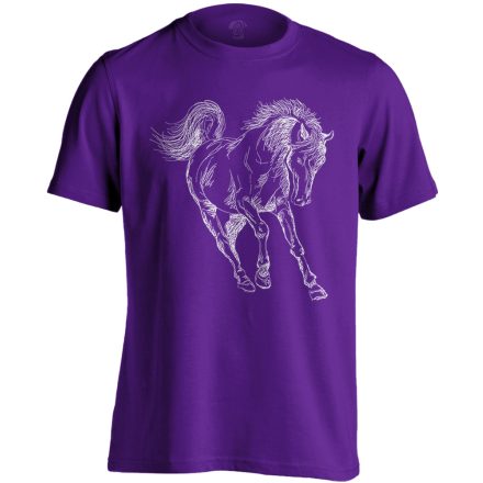 Art "negatív" lovas férfi póló (lila)