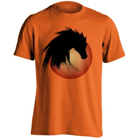 Art "Nap" lovas férfi póló (narancssárga)