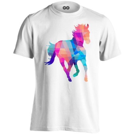 Art "poligon" lovas férfi póló (fehér)