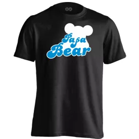 Papa bear mackós férfi póló (fekete)