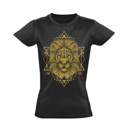 Geometria oroszlános női póló (fekete)