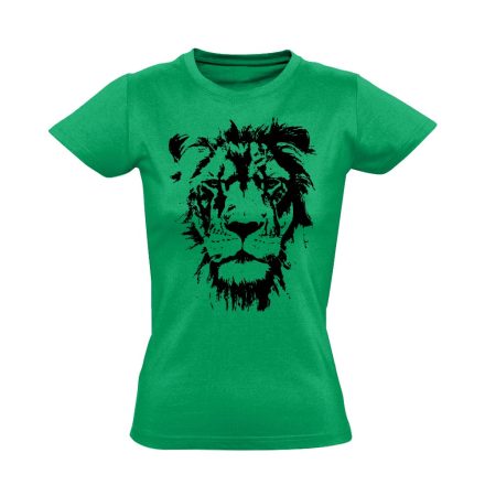 Király oroszlános női póló (zöld)