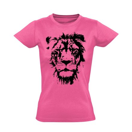 Király oroszlános női póló (rózsaszín)