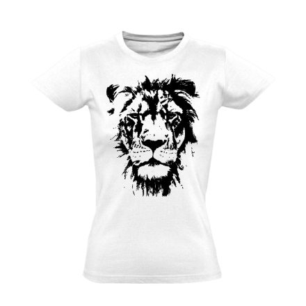 Király oroszlános női póló (fehér)