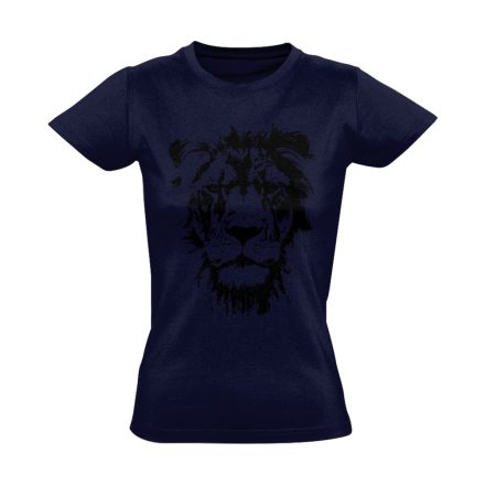 Király oroszlános női póló (tengerészkék)
