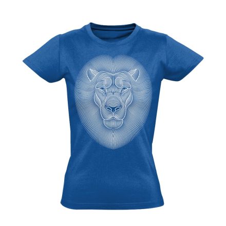 Stráf oroszlános női póló (kék)