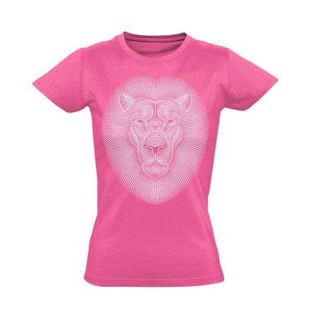 Stráf oroszlános női póló (rózsaszín)
