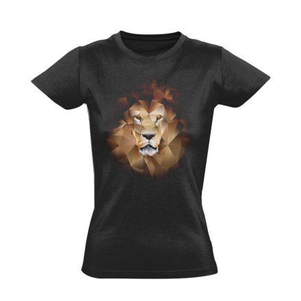PoliLeó oroszlános női póló (fekete)
