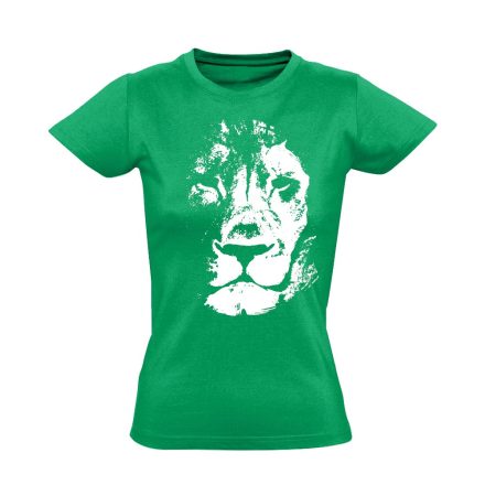 Árny oroszlános női póló (zöld)