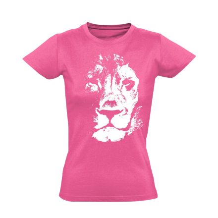 Árny oroszlános női póló (rózsaszín)