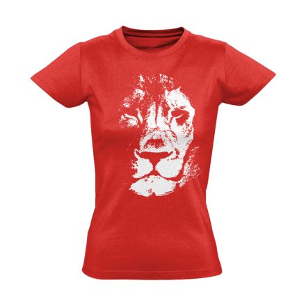 Árny oroszlános női póló (piros)