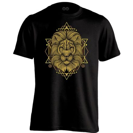 Geometria oroszlános férfi póló (fekete)