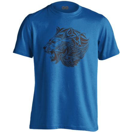 Indián oroszlános férfi póló (kék)