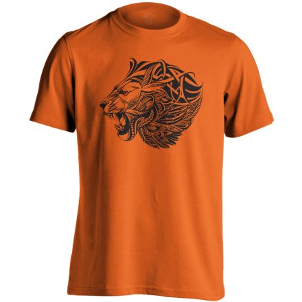 Indián oroszlános férfi póló (narancssárga)