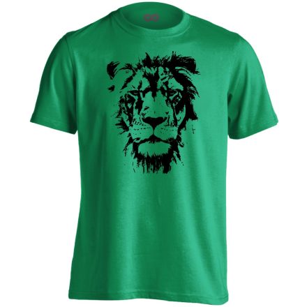 Király oroszlános férfi póló (zöld)