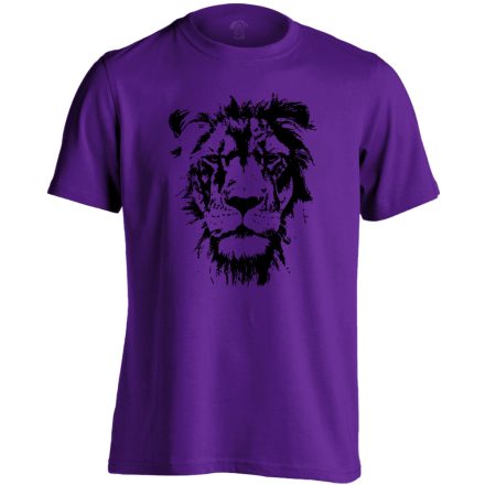 Király oroszlános férfi póló (lila)