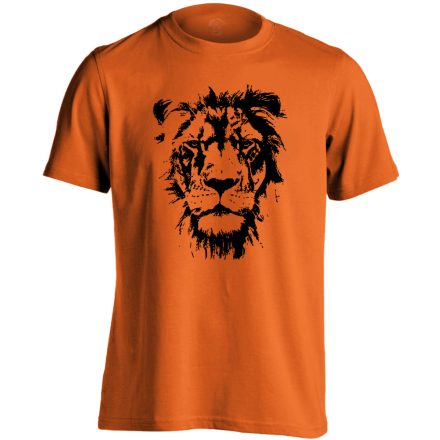 Király oroszlános férfi póló (narancssárga)