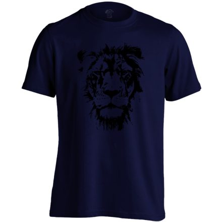 Király oroszlános férfi póló (tengerészkék)