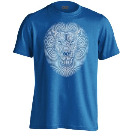 Stráf oroszlános férfi póló (kék)