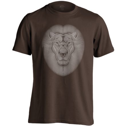 Stráf oroszlános férfi póló (csokoládébarna)