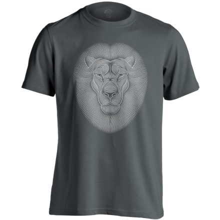 Stráf oroszlános férfi póló (szénszürke)