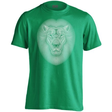 Stráf oroszlános férfi póló (zöld)