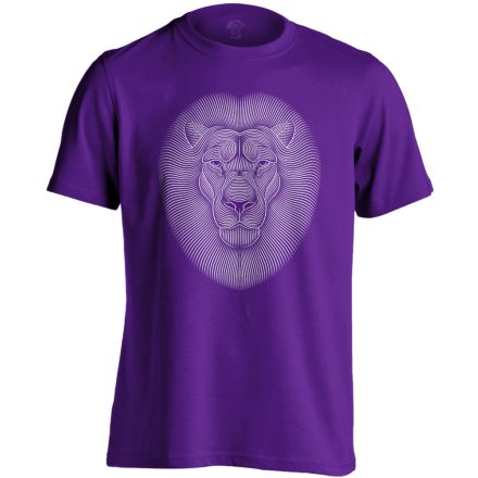Stráf oroszlános férfi póló (lila)