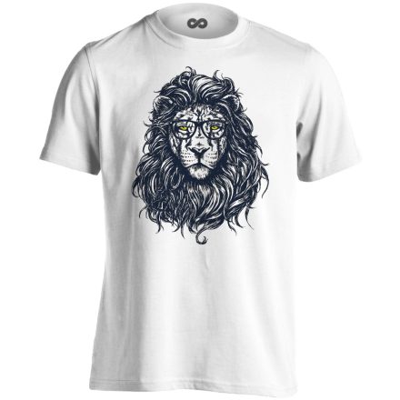 Sörény oroszlános férfi póló (fehér)