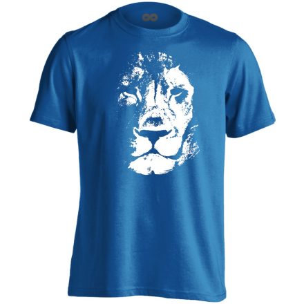 Árny oroszlános férfi póló (kék)