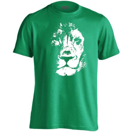 Árny oroszlános férfi póló (zöld)