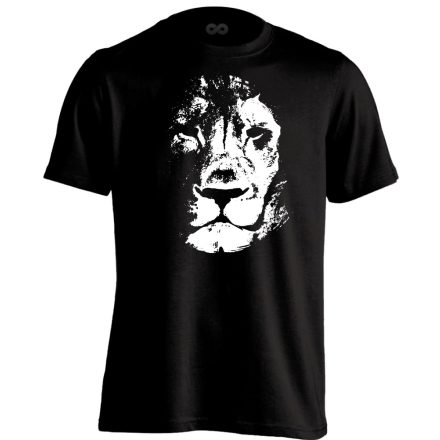 Árny oroszlános férfi póló (fekete)