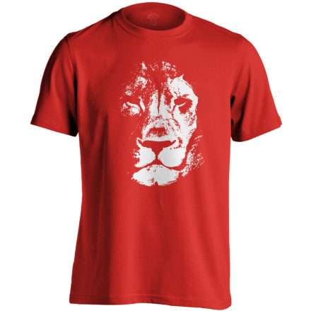 Árny oroszlános férfi póló (piros)