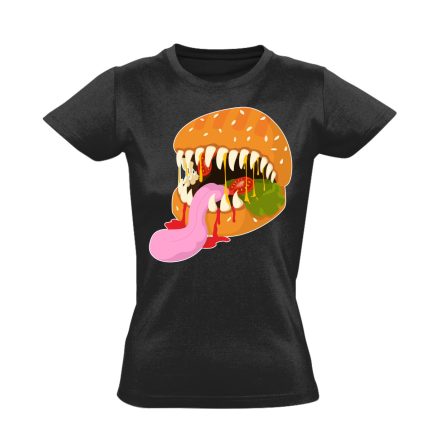 Mimic burger női póló (fekete)