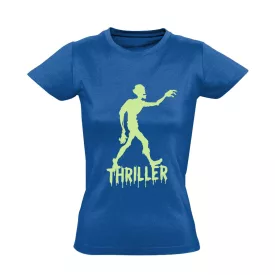Thriller halloween női póló (kék)
