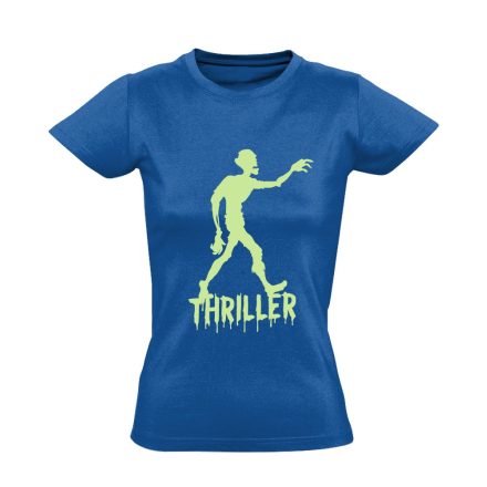 Thriller halloween női póló (kék)