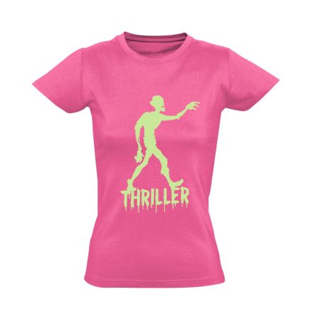 Thriller halloween női póló (rózsaszín)