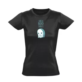 BOO-shit halloweeni női póló (fekete)