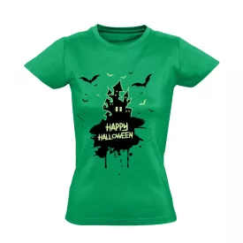 Kísérteties halloween női póló (zöld)