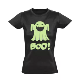 Boo! halloween női póló (fekete)