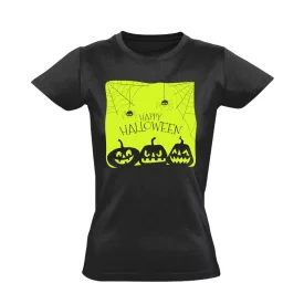 Pók-Hallo halloween női póló (fekete)