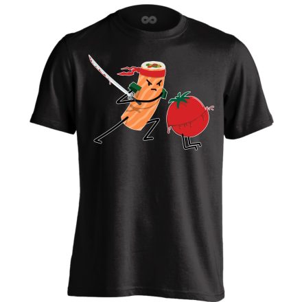 Pengeéles sushi férfi póló (fekete)