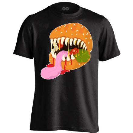 Mimic burger férfi póló (fekete)