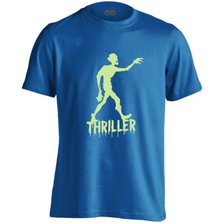 Thriller halloween férfi póló (kék)