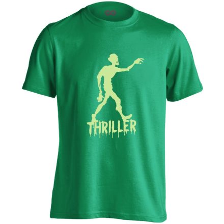 Thriller halloween férfi póló (zöld)