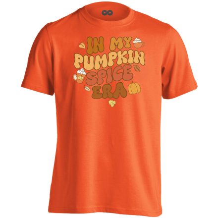 Pumpkin spice era halloweeni férfi póló (narancssárga)