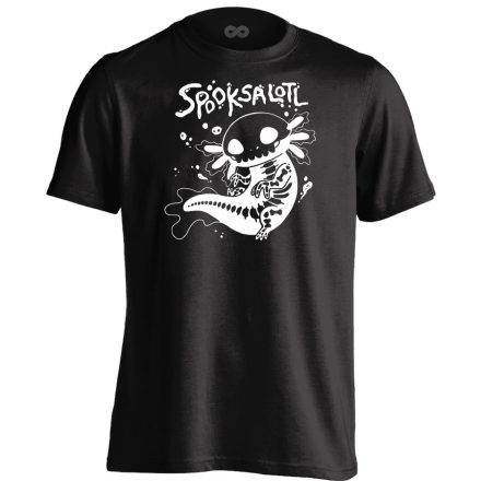 Spooksalotl halloweeni férfi póló (fekete)