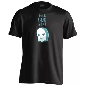 BOO-shit halloweeni férfi póló (fekete)
