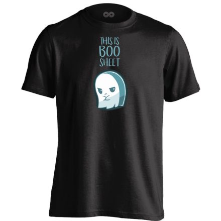 BOO-shit halloweeni férfi póló (fekete)