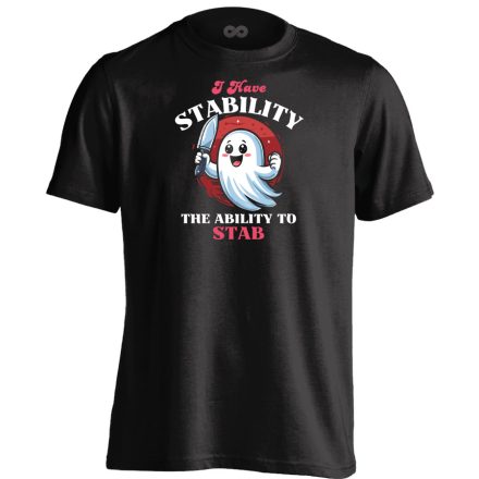 STABility halloweeni férfi póló (fekete)