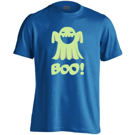 Boo! halloween férfi póló (kék)